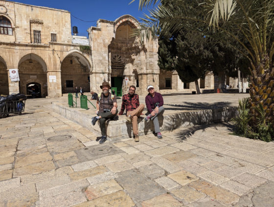 The plaza on top of the Wester Wall Plaza on top of the Temple Mount in Israel.